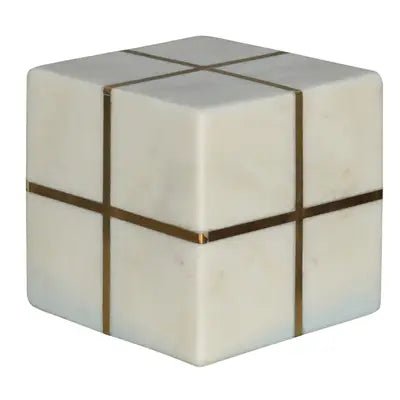 Trinity Brass and Marble Cube